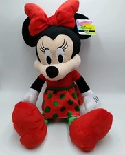 Disney Minnie Mouse Holiday 2018 22 Inches Plush Red Green Dress Bow
