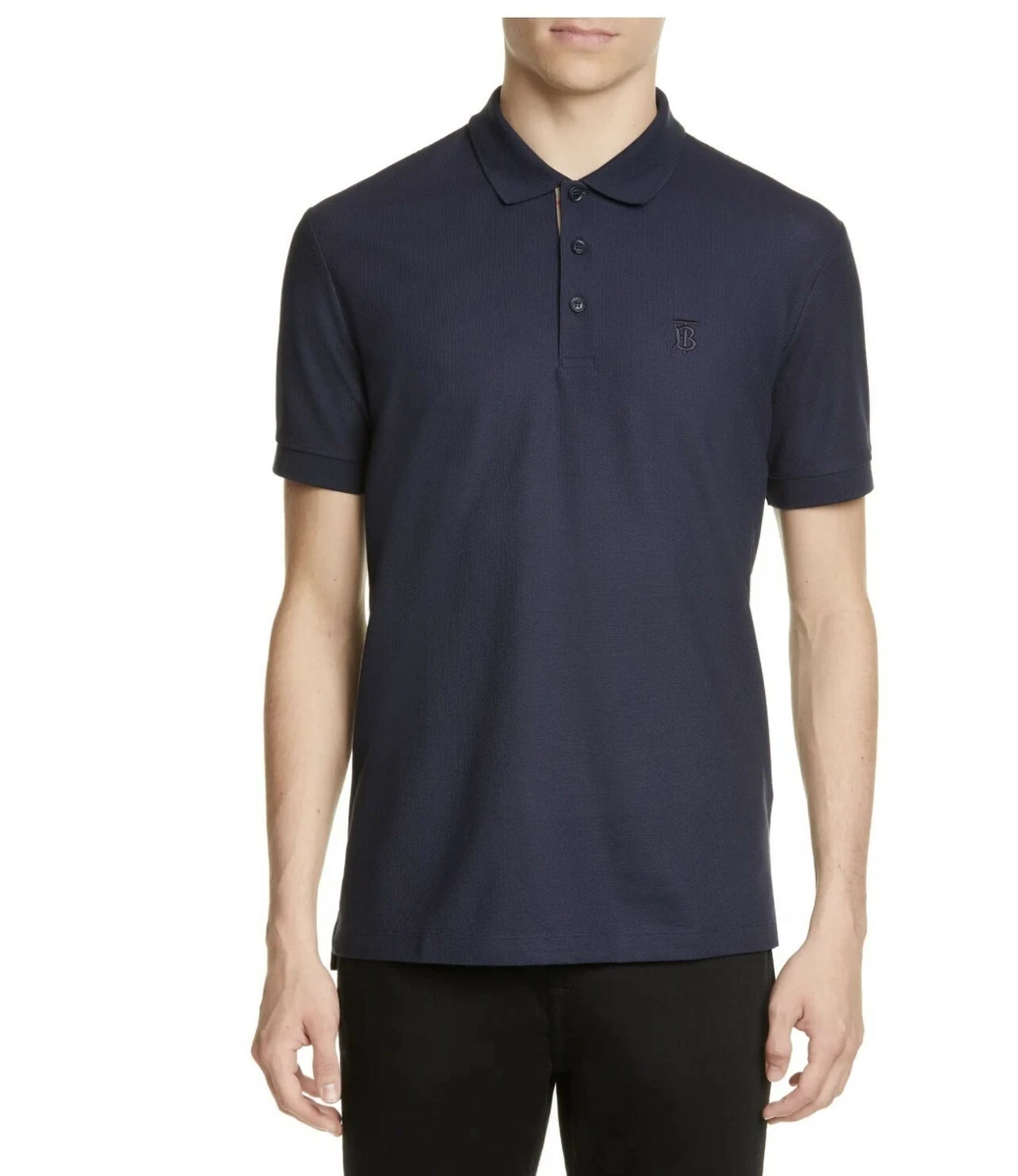 Burberry Men's Eddie Piqué Polo Shirt - Black - Size Small