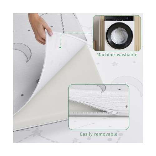 YENING Pack and Play Mattress Topper Baby Pack N Play Mattresses for Playpen ... - Imagen 5 de 7