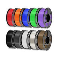 PETG Filament 1.75mm, 3D Printer Filament Bundle 10KG, 1kg per Spool, 10 Colo...