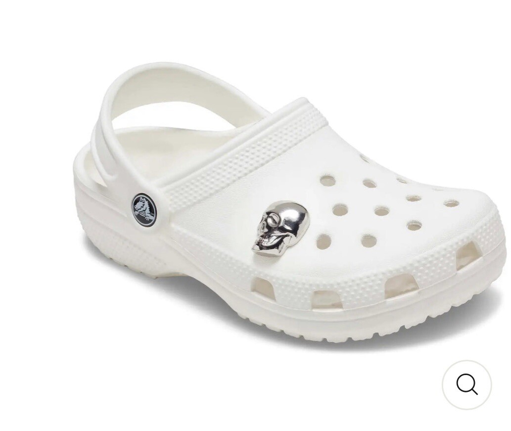 NEW CROCS CHARMS JIBBITZ SILVER SKULL | eBay