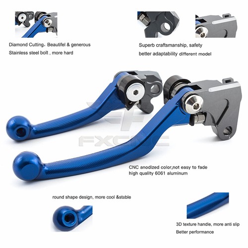 Pivot 3D Brake Clutch Lever For Yamaha YZ250X 2016-2020/YZ125X 2017-2020 Blue - Picture 3 of 12