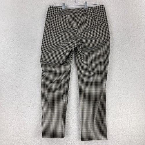 J. Jill Black Gingham Cropped Straight Pants Womens Mid-Rise Casual Size 6 - Picture 12 of 17