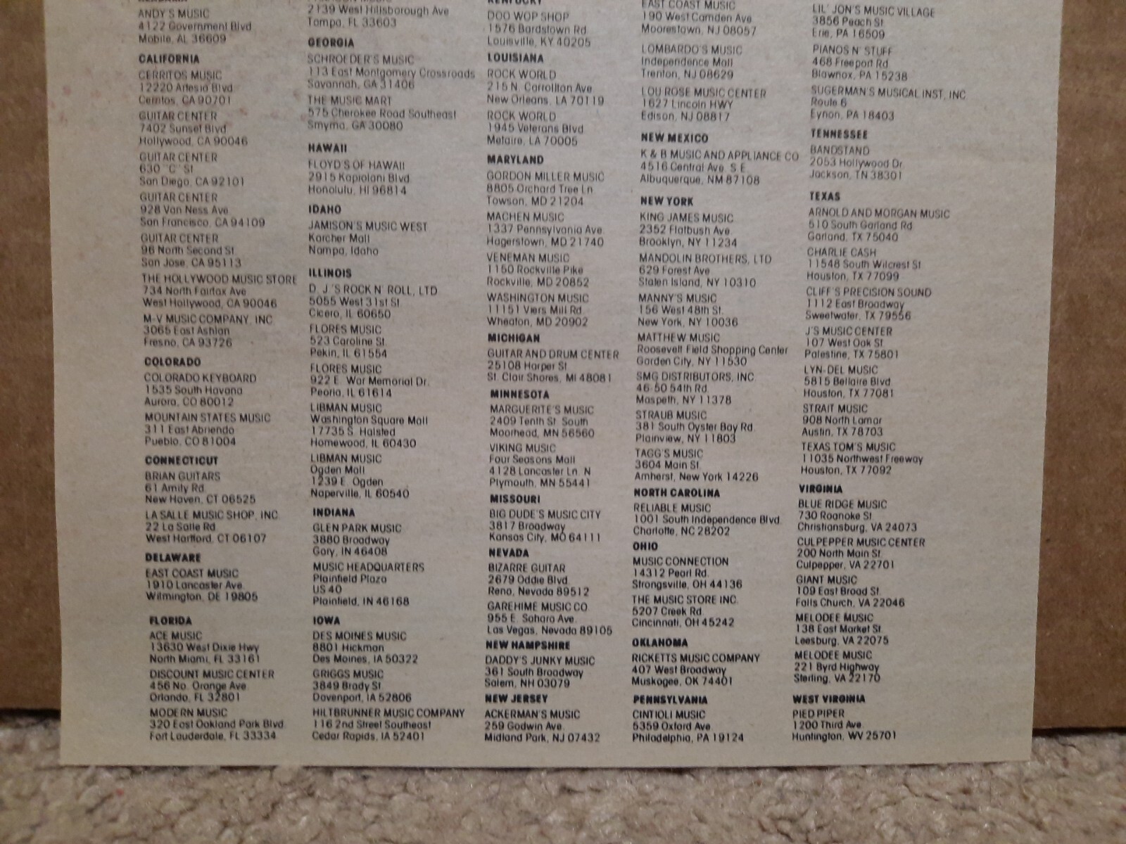 1979 Adamas By Ovation Guitar Newspaper Ad Coryell