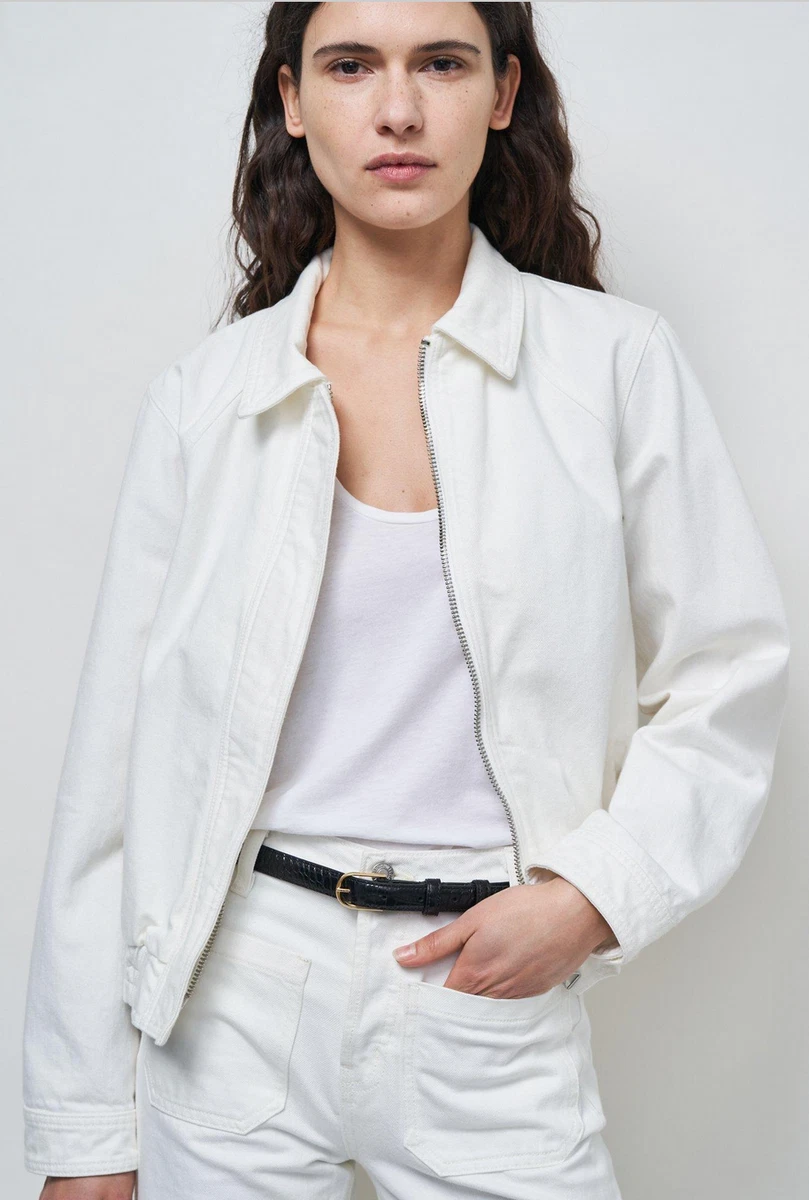 Hidden white cheap denim jacket