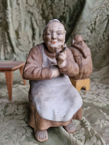 Set Figure di Monaci in porcellana biscuit Turingia (bisque - bisquit) 1900 - Foto 11 di 22