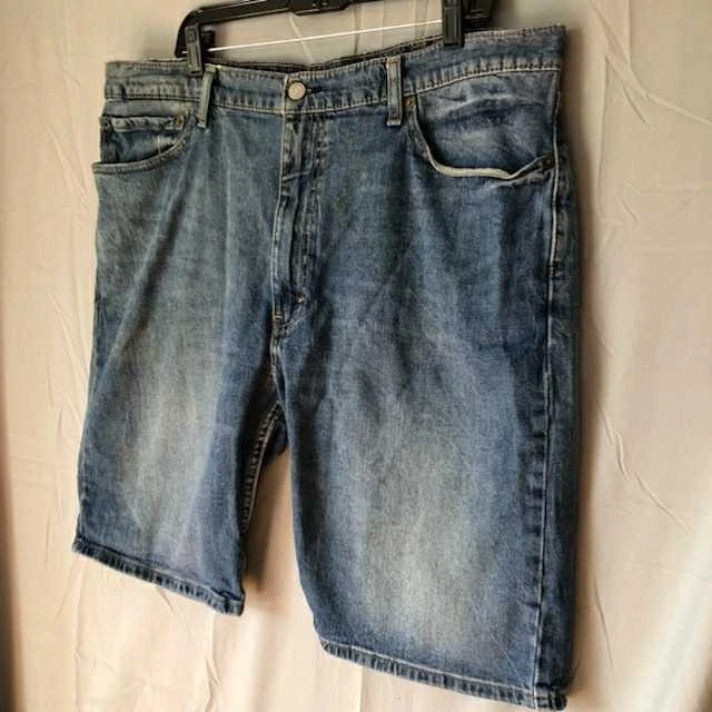 Pantalones cortos de jean Levis 505 azules para hombre talla 40 lavado oscuro vintage Foto 3 de 4