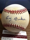 CY BUKER SIGNED AUTOGRAPHED ONL BASEBALL!  Dodgers!  JSA!