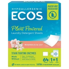 ECOS Laundry Detergent Sheets - 7.9oz/64 Loads