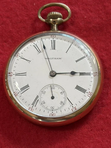 Antique 1908 Waltham 16s & 21j Grade 645 Railroad Pocket Watch-Runs Great