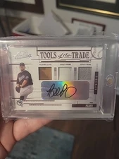 GREATEST BRAD PENNY card ever made! 2005 Donruss SSP Auto Oil Stain Glove Patch