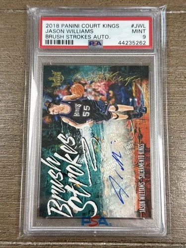 2018-19 Panini Court Kings Jason Williams Brush Strokes Auto 46/149 #JWL PSA 9