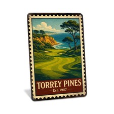 Torrey Pines Metal Sign, Golf Course Signs, Vintage Signs, Man Cave Decor