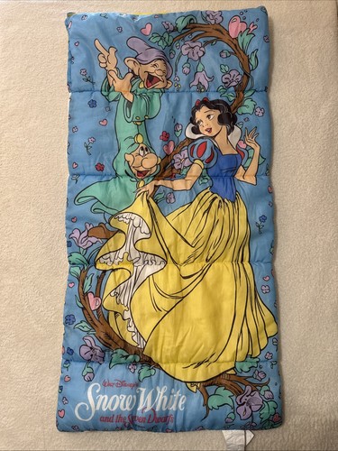 Vintage Disney Snow White & Seven Dwarfs Youth Sleeping Bag *Used Condition*