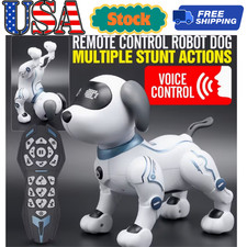 Remote Control Robot Dog Toy for Kids, Programmable Smart RC Puppy, Inter Voice