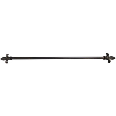 Fleur de Lys Antique Tapestry Rod, Versatile 48-108 Inch