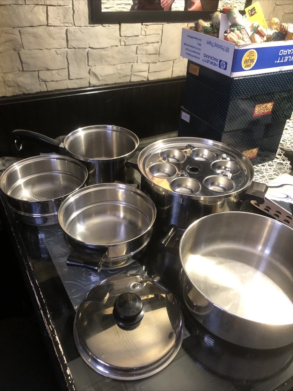 7pc SALADMASTER COOKWARE 18-8 Tri Clad Stainless Steel Waterless Cookware T304S