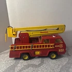 Vintage 1970's Tonka Snorkel Pumper Fire Truck Pressed Steel With Ladder & Hose