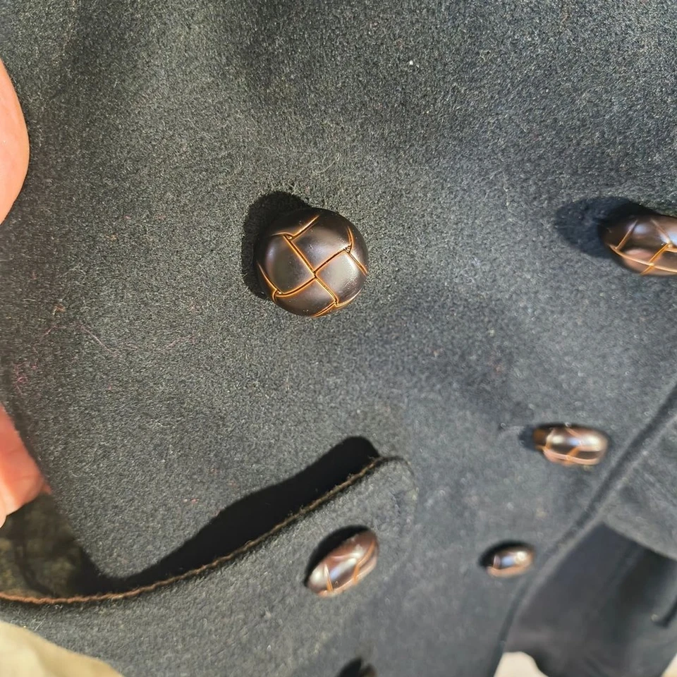 Abrigo Top Converse One Star Para Mujer Talla Grande Largo Completo Negro Doble Pecho Foto 3 de 4