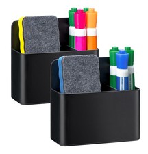 2Pack Magnetic Dry Erase Marker Holder for Refrigerator Whiteboard Office Locker