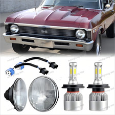Pair 7inch Round Led Headlight Hilo Beam Fit Chevrolet Chevy Iinova 1969-1979 Pair 7inch Round Led Headlight Hilo Beam Fit Chevrolet Chevy Iinova 1969-1979