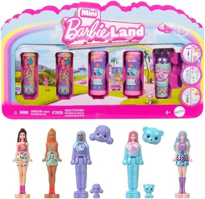 Barbie Mini Land Box Set 5 Mini Puppen *Schultüte* Farbwechsel Mattel JGL29