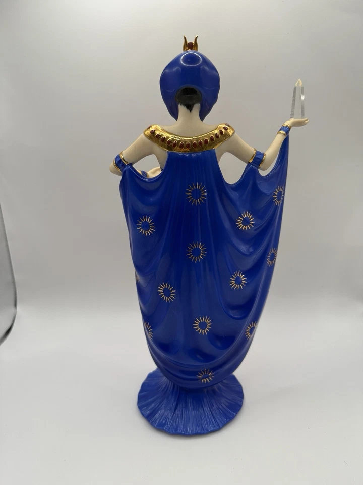 Estatuilla de porcelana coleccionable Franklin Mint - Cleopatra Foto 3 de 4