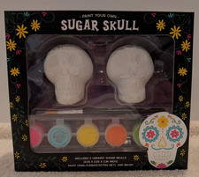 Paint Your Own Sugar Skull Ceramic Kit Day of the Dead Dia de los Muertos Craft