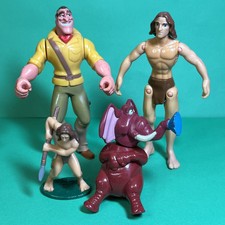 Disney's Tarzan 1999 McDonald's Happy Meal Toy Figure Lot of 3 w Bonus Miniature
