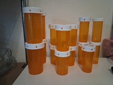 Lot Of 15 Empty Amber Medicine Bottles For Crafts Or Other Storage