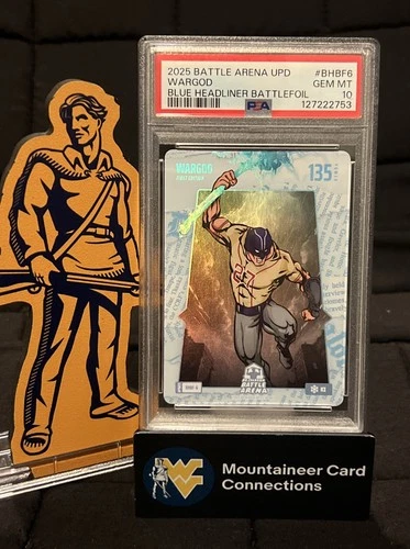 Mike Trout WARGOD Bo Jackson Battle Arena Update Blue Headliners Foil - PSA 10