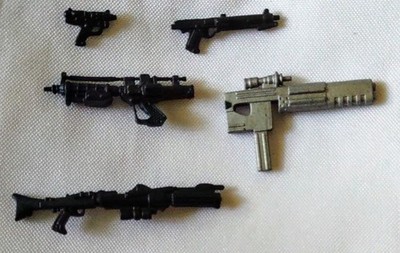 Star Wars, Sci -Fi, Five Piece Weapons 1:18 Figures Replacements Lot