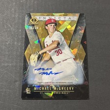 2021 Bowman Draft Invicta Atomic Gold Refractor #16/50 Michael McGreevy Auto SP