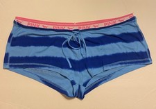 Vintage Rare Victoria  s Secret PINK 2006 Y2K Stripe Boyshort L sleep Panty NWT