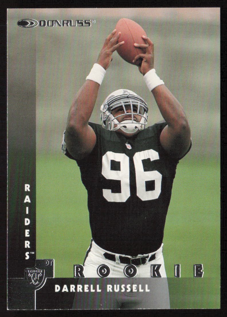 1997 Donruss Darrell Russell #220 Rookie Oakland Raiders
