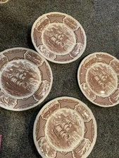 FAIR WINDS ALFRED MEAKIN 4 DINNER PLATES ENGLAND