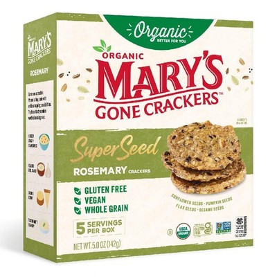 Mary's Gone Crackers, Organic Super Seed Crackers, Rosemary, 5 Oz