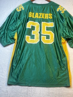 Vintage UAB Blazers Football 90s Jersey #35 Adult XL Starter Green Short Sleeve