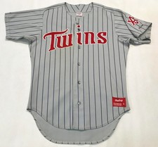 Vintage Rawlings MLB Minnesota Twins #8 Baseball Jersey Sz 42 Gray USA Stitched