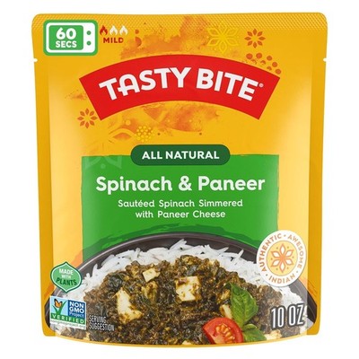 Tasty Bite Kashmir Spinach Ready to Eat Microwavable Entree, 10 oz