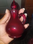 Avon Vintage Ruby Red Mini Cruet Decanter w/ Stopper Glass Bottle 6" — photo 2
