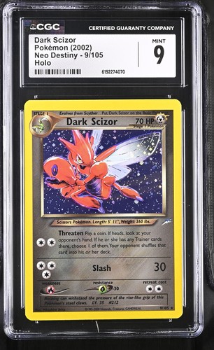 Dark Scizor (Unlimited) graded CGC 9 for sale on eBay