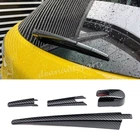 Carbon Fiber Look Rear Window Wiper Cover Trims For Honda HR-V ZR-V Accessories