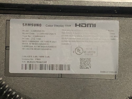 Samsung CRG5 LC24RG5 24" 16:9 Curved Gaming Monitor - Black - Photo 3/7
