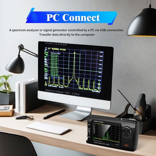 4-inch IPS LCD SA5 100K-5.3G Handheld Spectrum Analyzer Signal Generator 2-in-1 - Picture 5 of 5