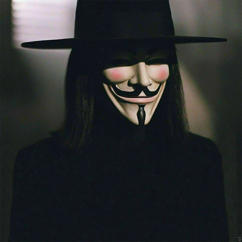 V For Vendetta Mask Cosplay Guy Fawkes Anonymous Mask Resin Party Prop Halloween