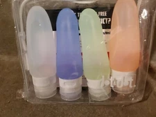 Dot & dot- 4 Leak Proof Travel Bottles - 3 oz  Travel Size Toiletries