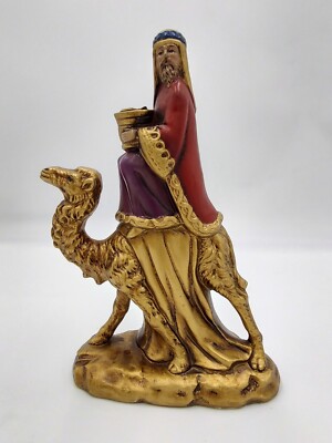 Three Kings on Camels Vintage Syroco Nativity Replacement Piece Japan Made Red