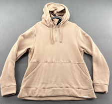 Pond Sweatshirt Womens Sz XL Beige Hoodie 1/4 Zip Front Pockets
