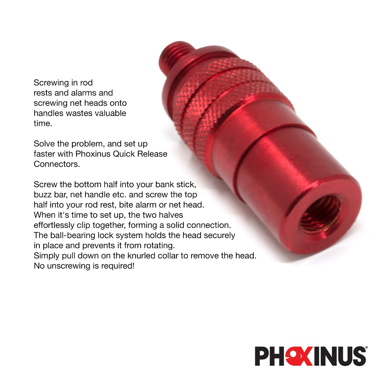 Phoxinus Quick Release Connectors fishing bank sticks bite alarms nets